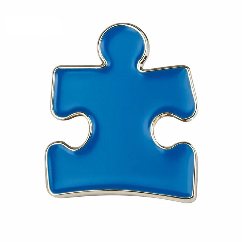 Autism Awareness Puzzle Piece Metal Enamel Clutch Hat Backpack Flair Vest Pin