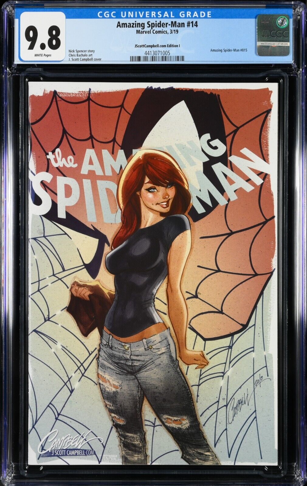 Amazing Spider-Man #14 CGC 9.8 Marvel 2019 J. Scott Campbell Variant Edition I