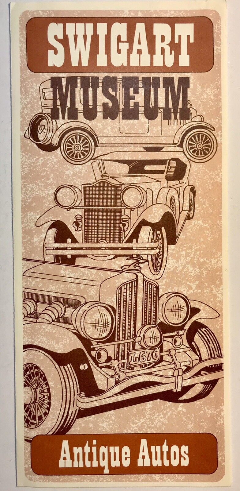 Huntington PA Swigart Museum Folding Brochure Map Antique Autos Pennsylvania