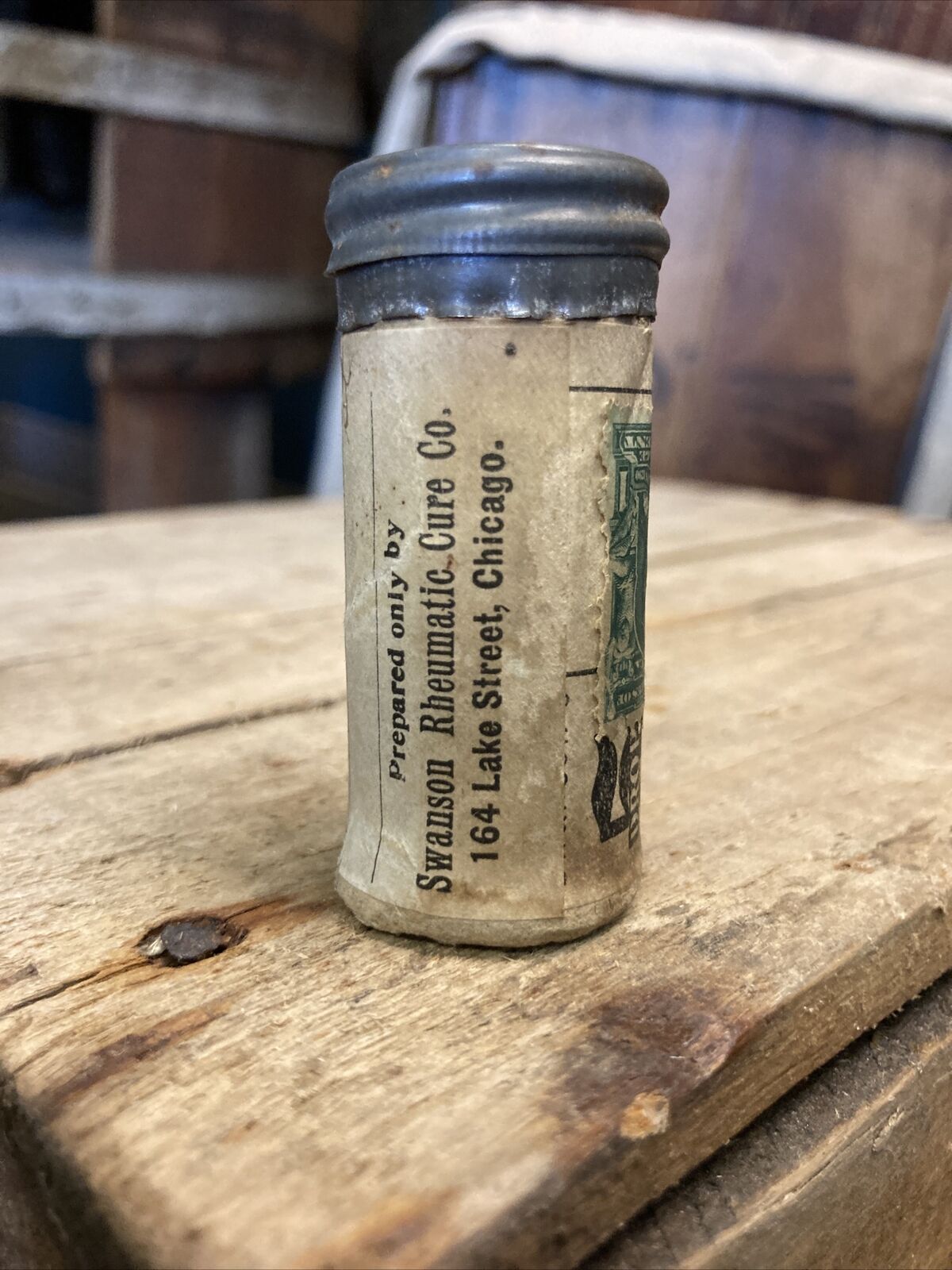Vintage Swanson Rheumatic Cure Co. 5 Drop Medicine Trial Bottle Chicago ￼Antique