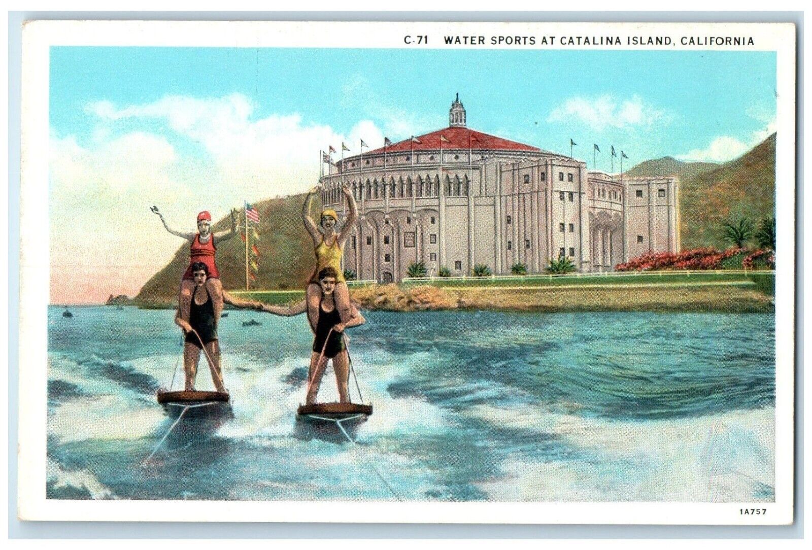 c1910's Water Sports At Catalina Island California CA Unposted Antique Postcard
