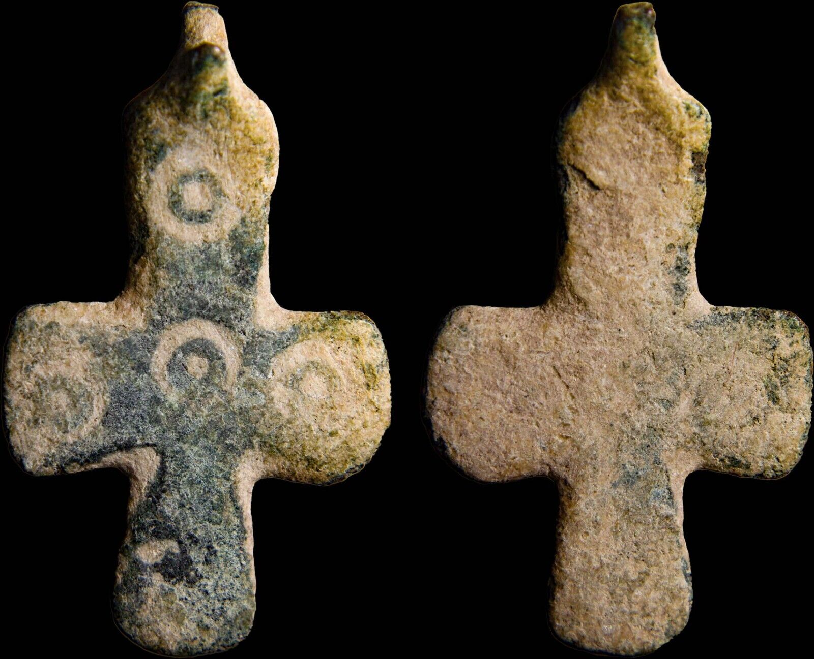 Spectacular Quality Circles Christian Cross Roman Era 1800 Years Old Artifact