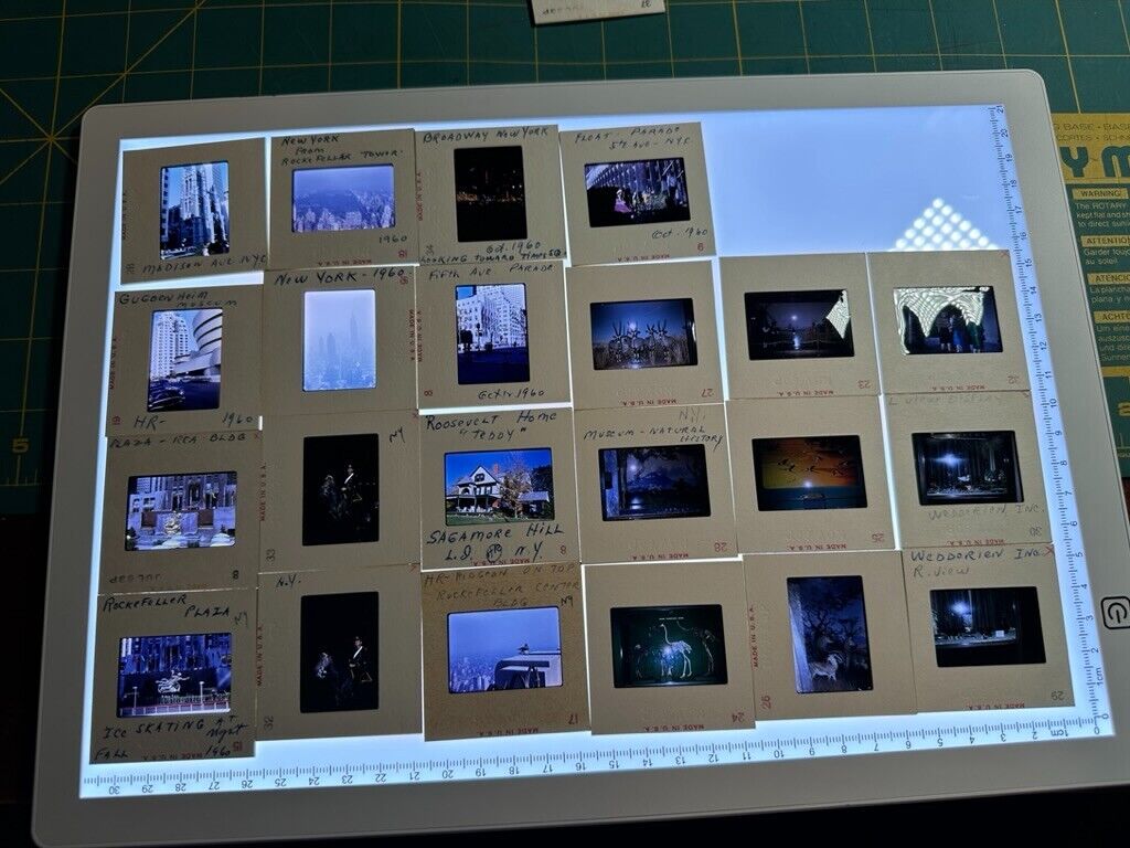 Vintage Slides 60's New York Wedderien Jewelry Store Front Times Square Floats