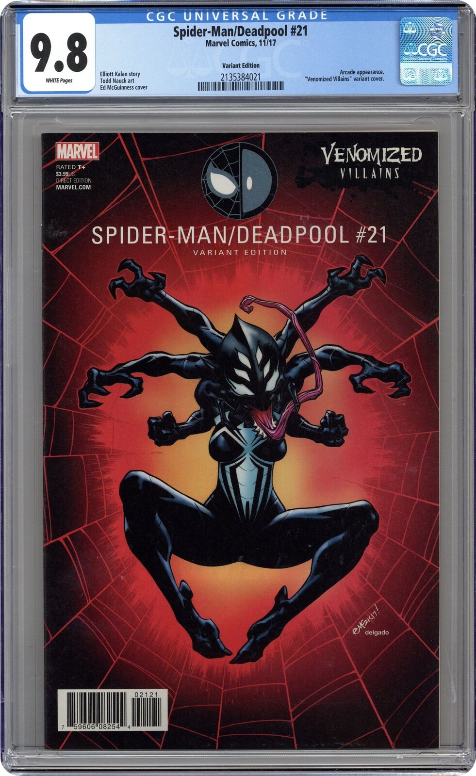 Spider-Man Deadpool #21B McGuinness Venomized Variant CGC 9.8 2017 2135384021