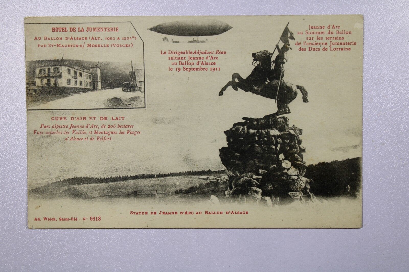 Vintage PPC 1911 Zeppelin Jeanne d'Arc - L38441