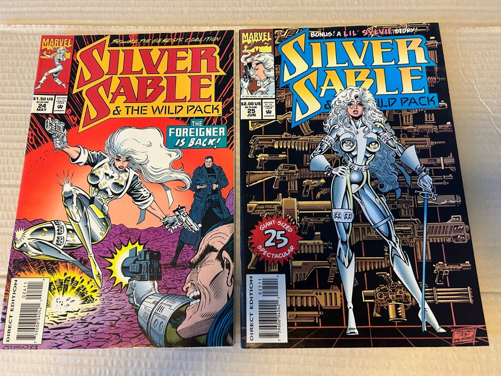 Silver Sable & Wild Pack (1994) Comic Lot Issues #24-25 F-VF Marvel