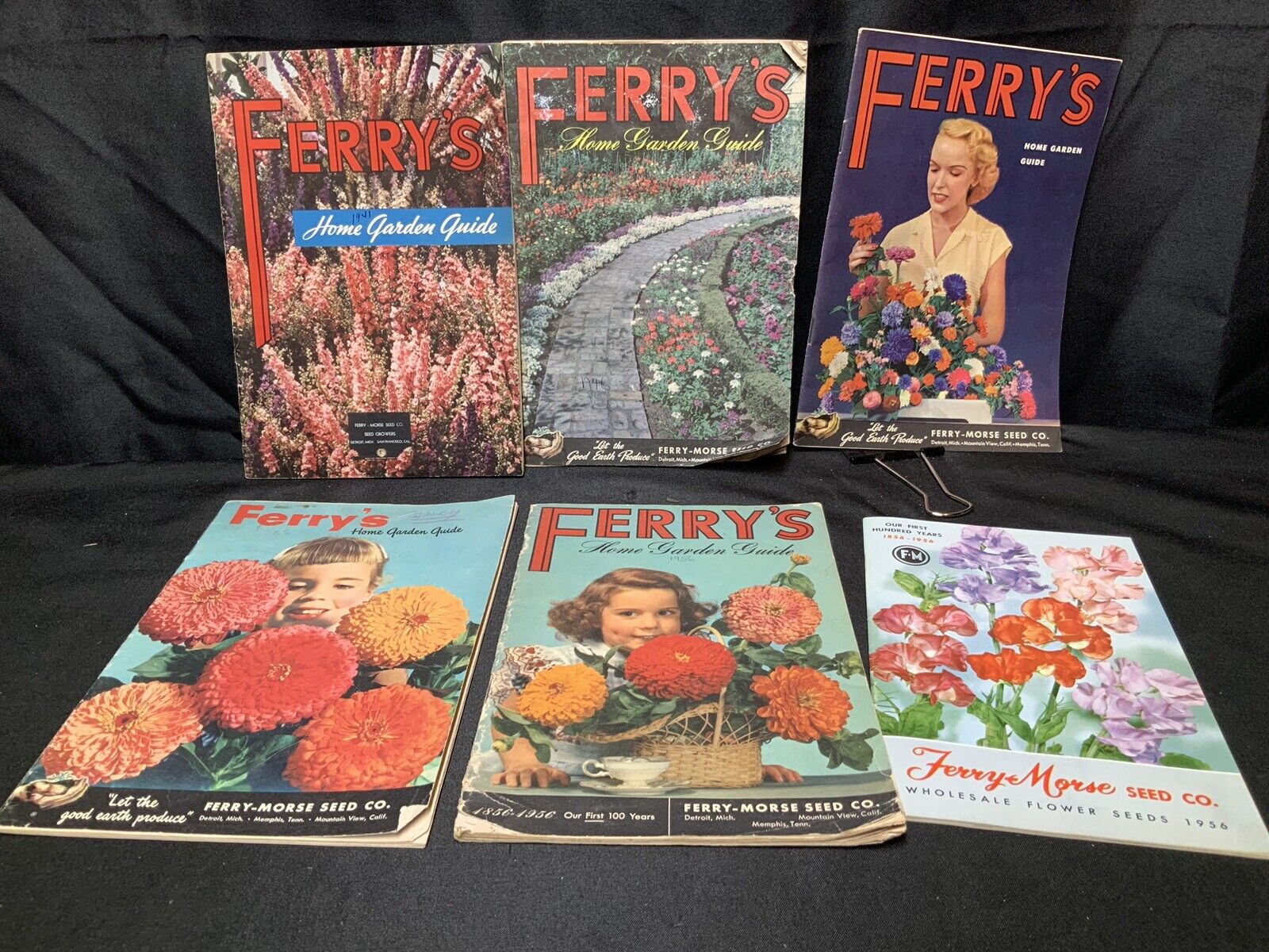 Vintage 6 Ferry-Morse Seed Co. Catalogs 1941,1946,1953,1955,1956,  1st 100 Years