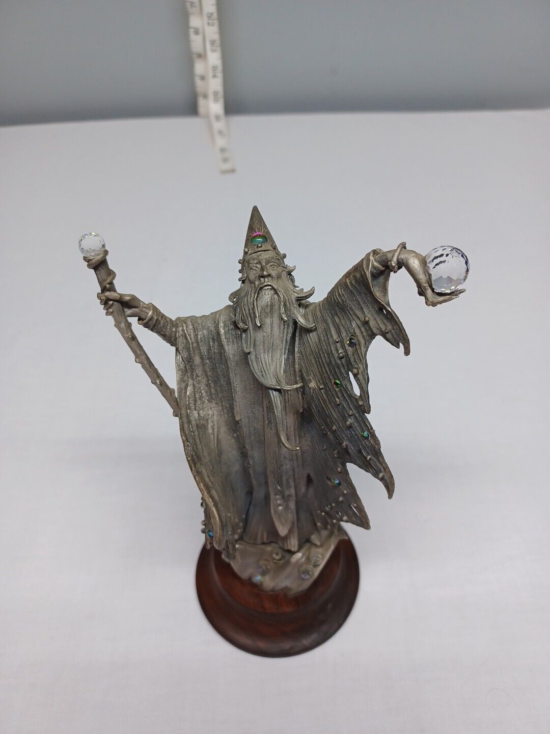 Vintage Pewter Wizard Wind Wizard By James Lane Casey 1992 (2500) Made of pewter