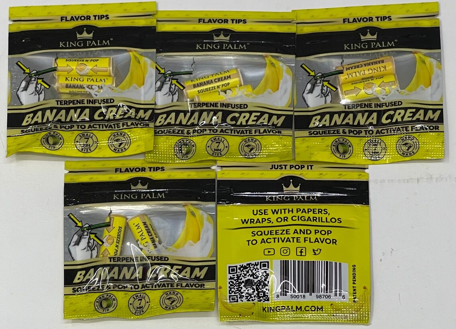 King Palm Flavored Filter Tips/ Banana Cream/ 10 Total Tips **Free Shipping**