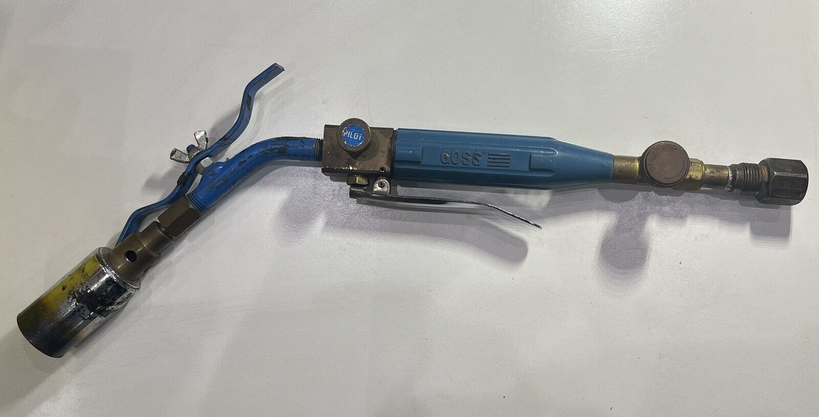 GOSS Vintage Air Propane Blow Torch Equipment Blue Snap In Style Made in USA