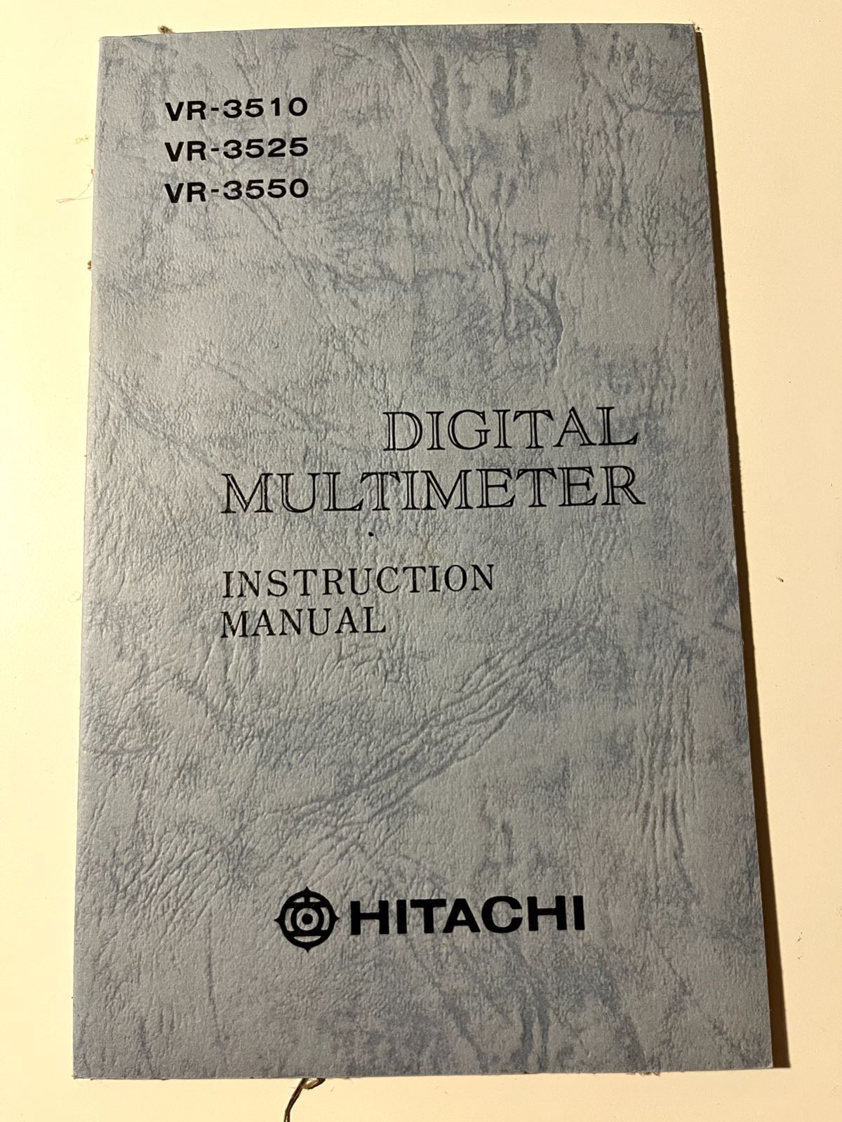 Hitachi Digital Multimeter Instruction Manual