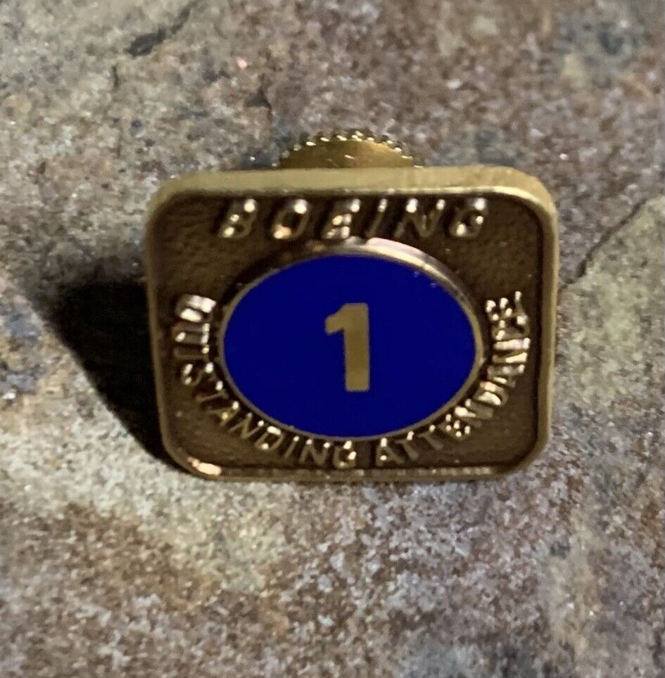Boeing Outstanding 1 Year Attendance Pin. Vintage.