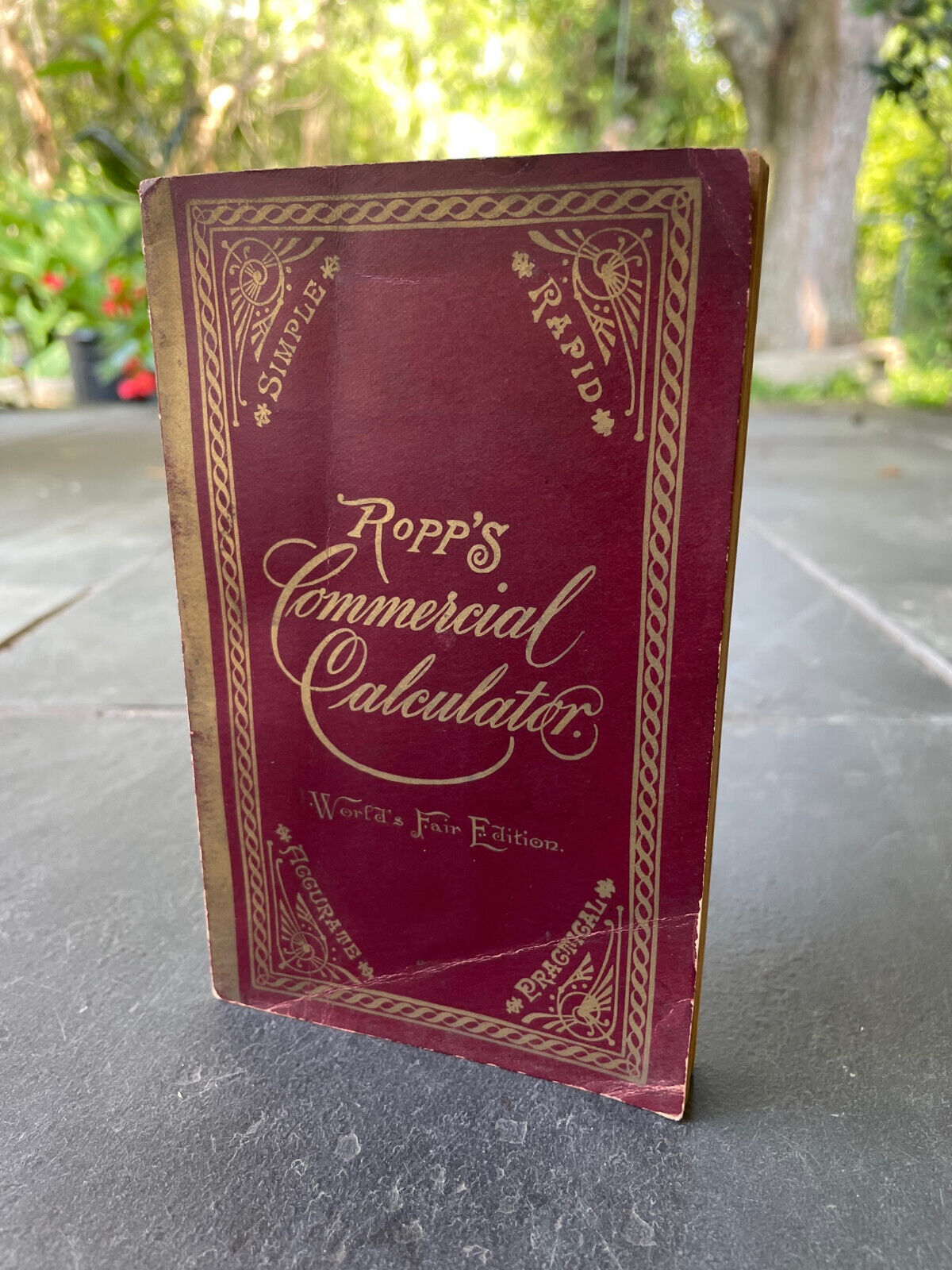 1893 Ropp's Commercial Calculator Book WCE Ed. Worlds Columbian Expo Info Math