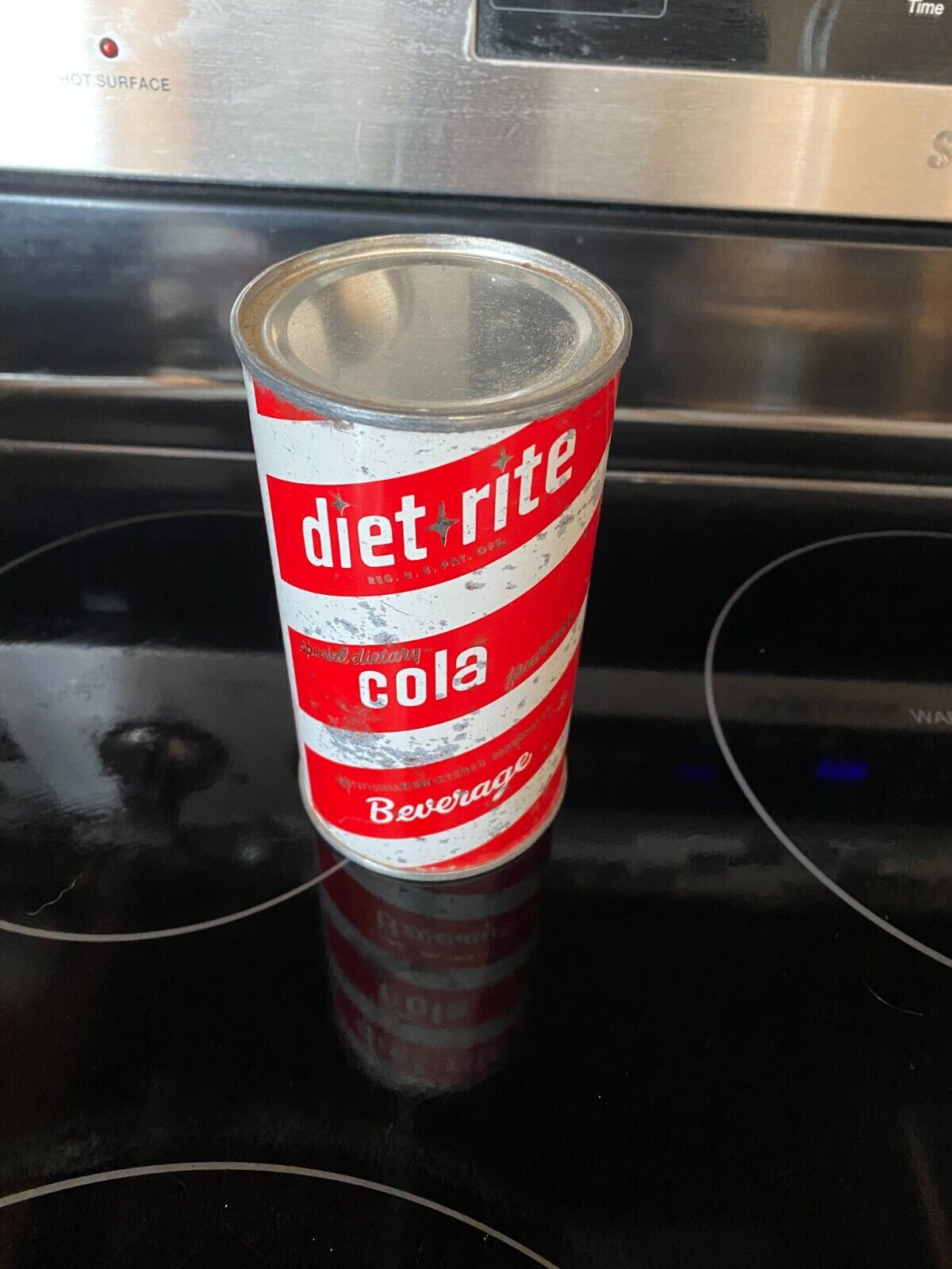 Diet Rite Cola Flat Top 12 oz. Soda Pop Can