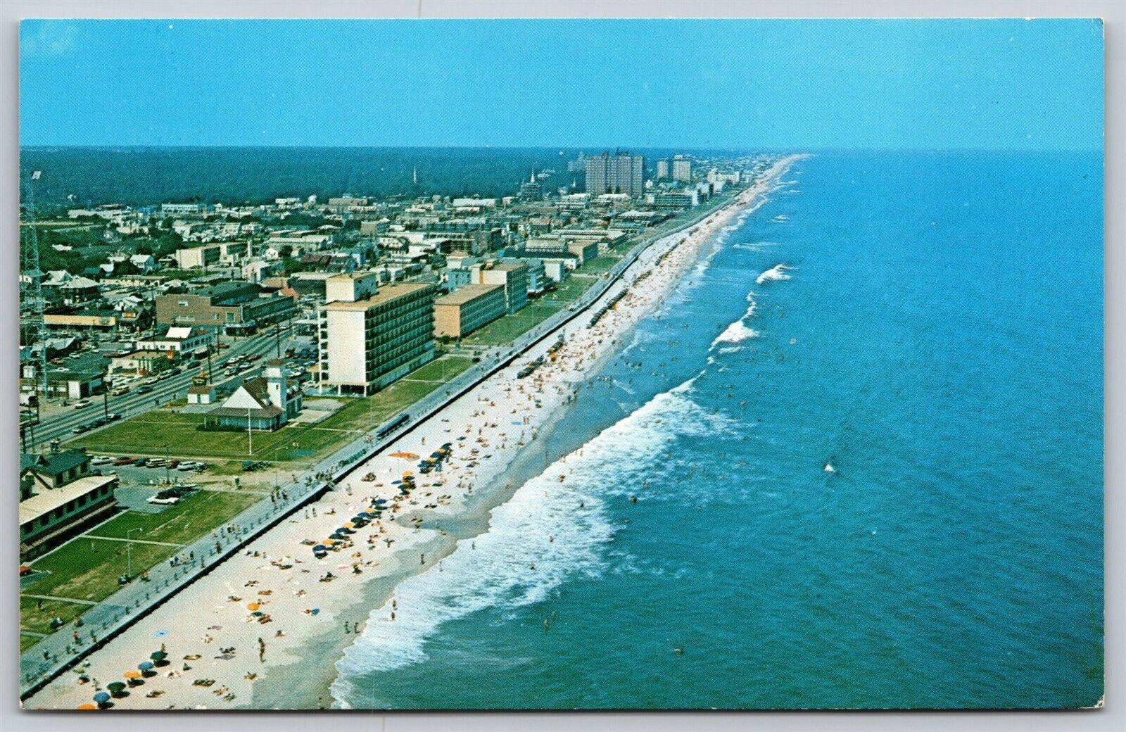 Postcard Panoramic View of Virginia Beach Hotels S187