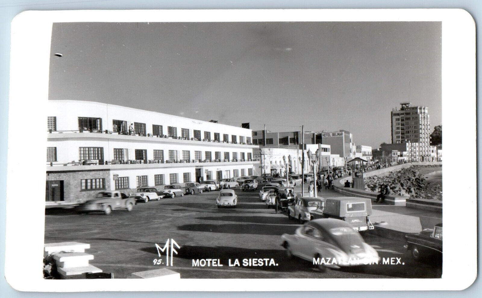 Mazatlan Sinaloa Mexico Postcard Motel La Siesta c1950's Unposted RPPC Photo