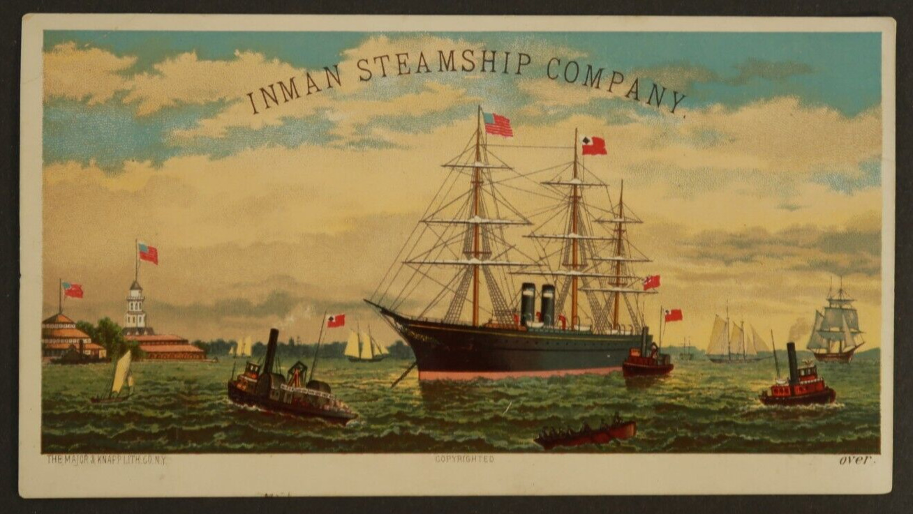 Inman Steamship Company VTG Trade Card 6\