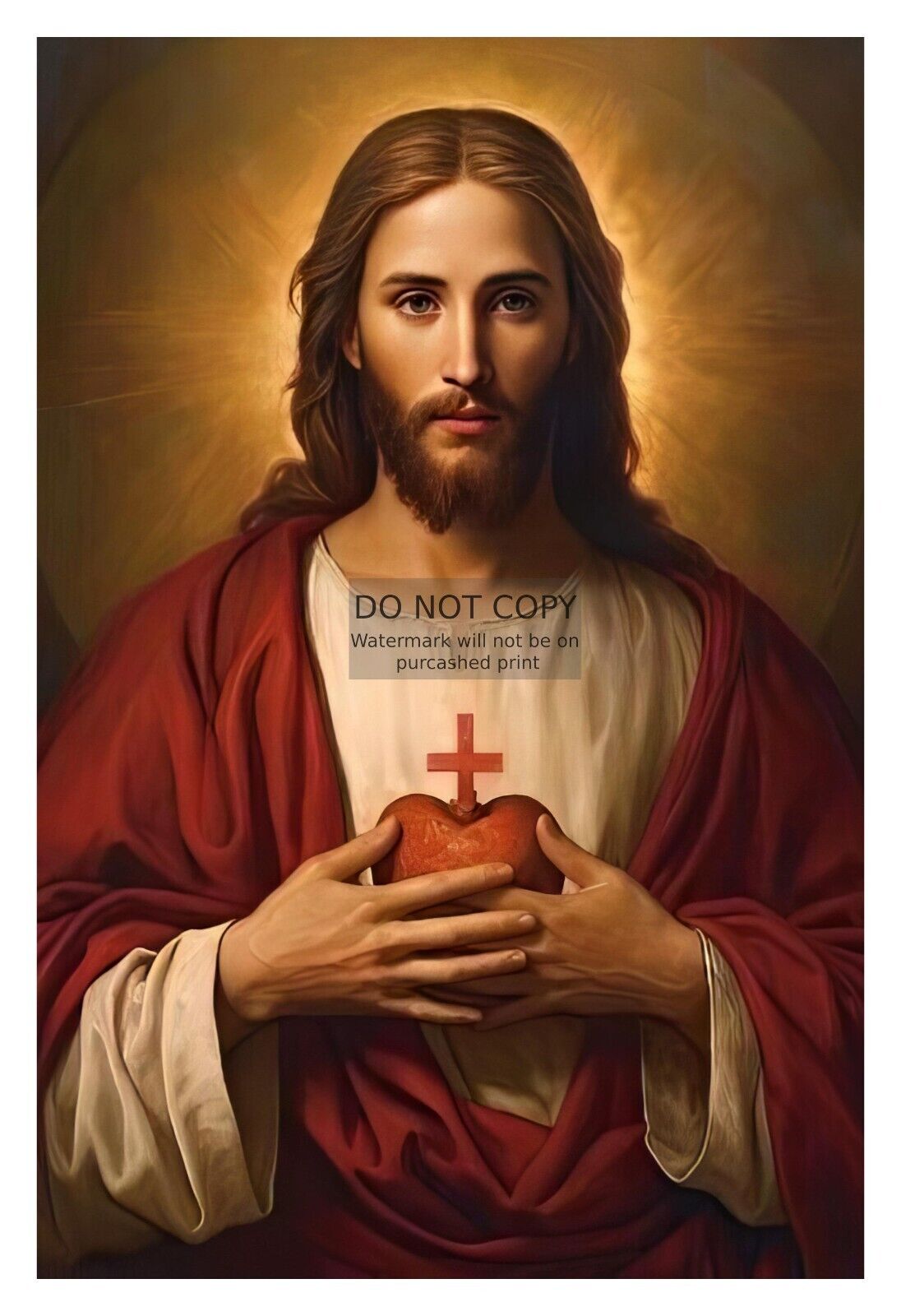 JESUS CHRIST OF NAZARETH SACRED HEART CHRISTIAN 4X6 PHOTO
