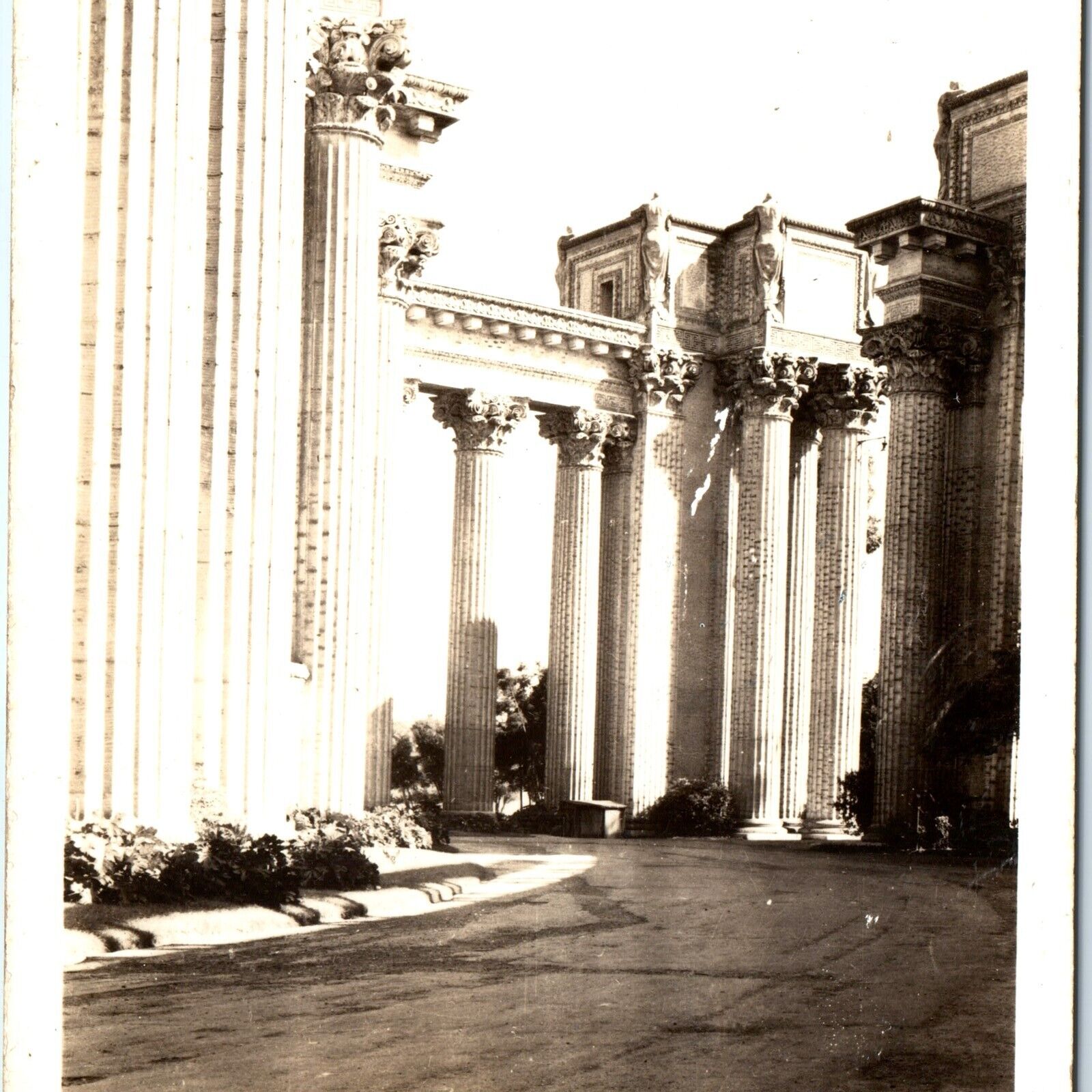 c1930s San Francisco Expo RPPC Palace of Fine Arts Real Photo Colonnades PC A100