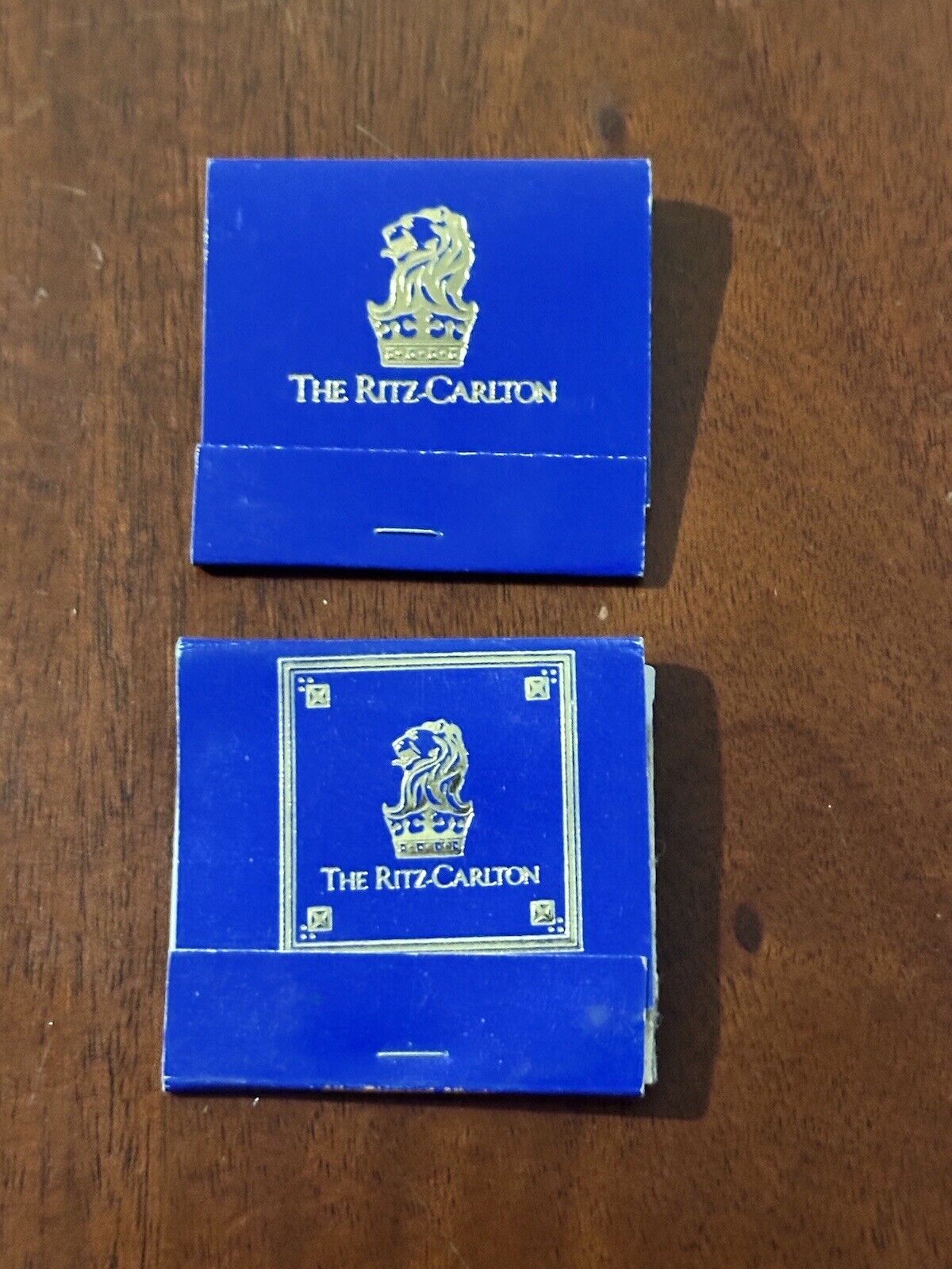 Vintage Matchbook Lot of 2 The Ritz Carlton Hotels Matches Blue *FLAW SEE PHOTOS