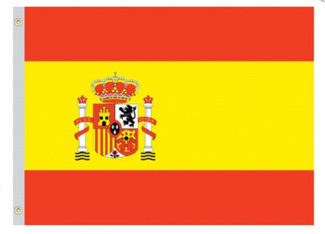 Commercial Grade- Valley Forge FLAG OF SPAIN 3'x5' Nylon USA Made With Seal