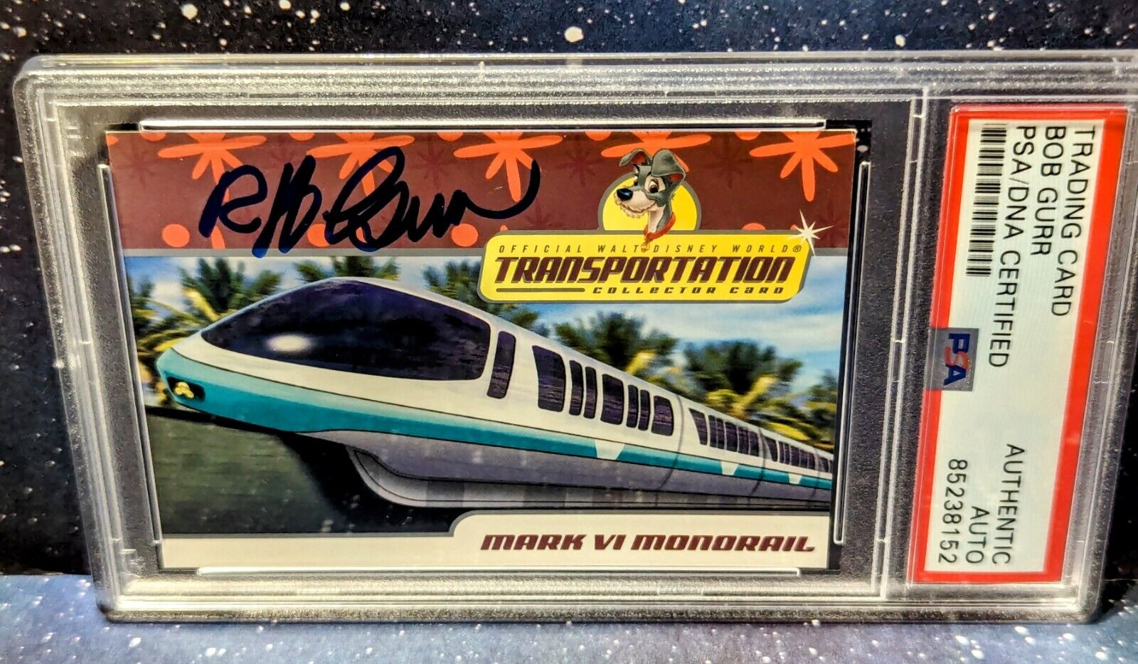 Bob Gurr Autograph Walt Disney Monorail Creator PSA DNA Signed Walt Disney Card