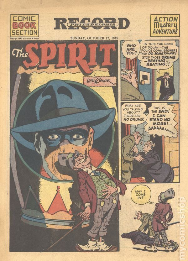 Spirit Weekly Newspaper Comic Oct 17 1943 GD/VG 3.0 Stock Image