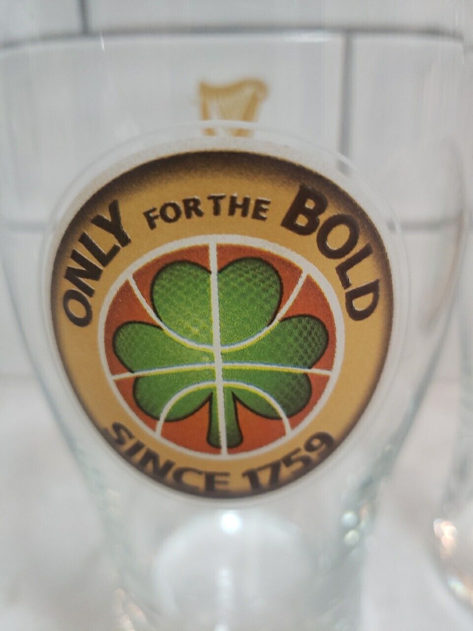 3 Guinness “Only for the Bold Since 1759”Tulip Pint Glasses Harp Logo Beer Irish