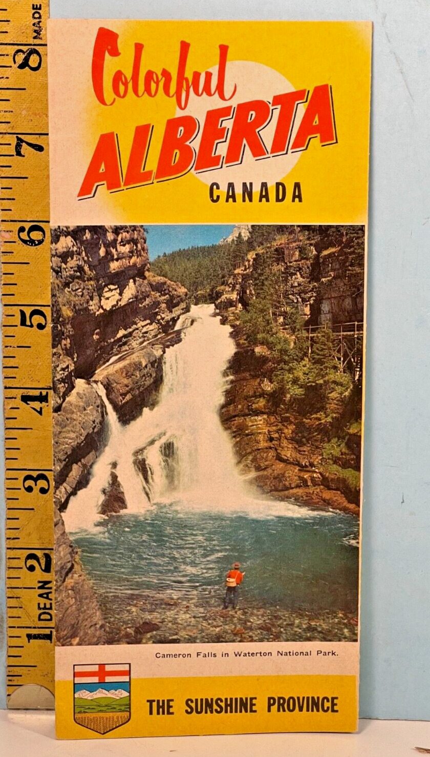1950's Colorful Alberta Canada The Sunshine Province Travel Brochure