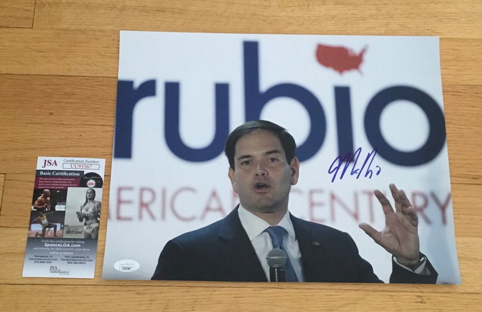 Marco Rubio Senator FL 2016 President Autograph Signed 11x14 Photo #1 JSA COA