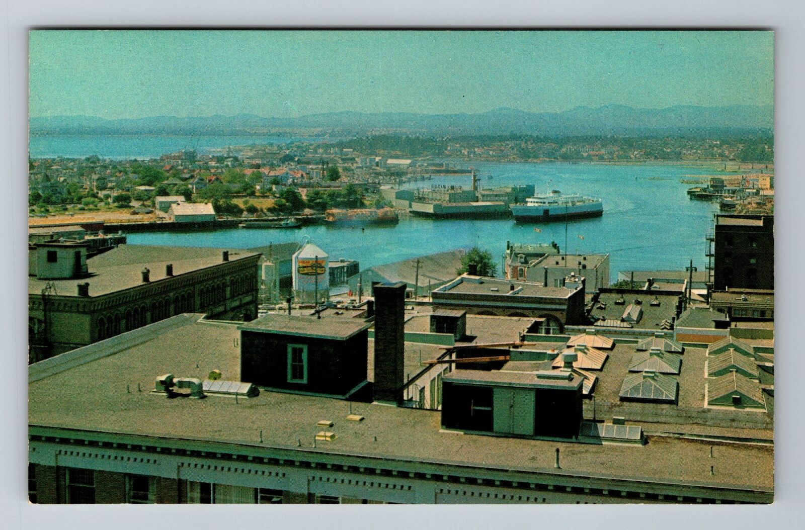Victoria-British Columbia, Inner Harbor, MV Coho Ferry, Vintage Postcard