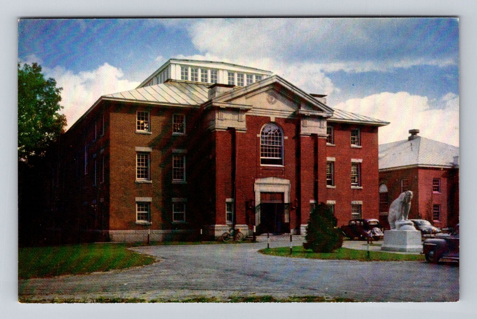 Brunswick ME-Maine, Gymnasium, Bowdoin College, Antique, Vintage Postcard