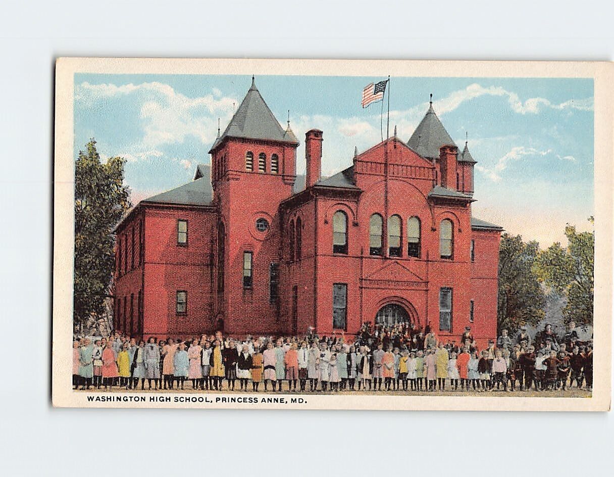 Postcard Washington High School, Princess Anne, Maryland