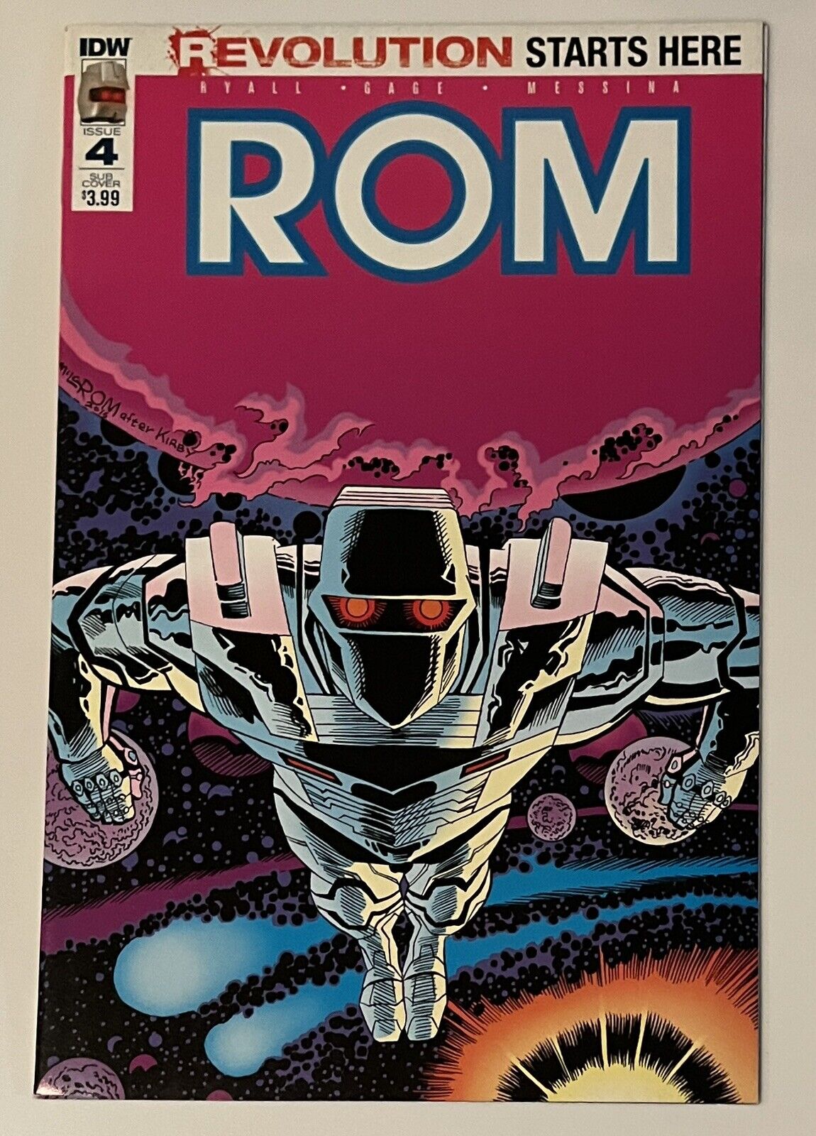 ROM # 4 IDW Comics Variant A (Al Milgrom Kirby Homage) 2016 NM