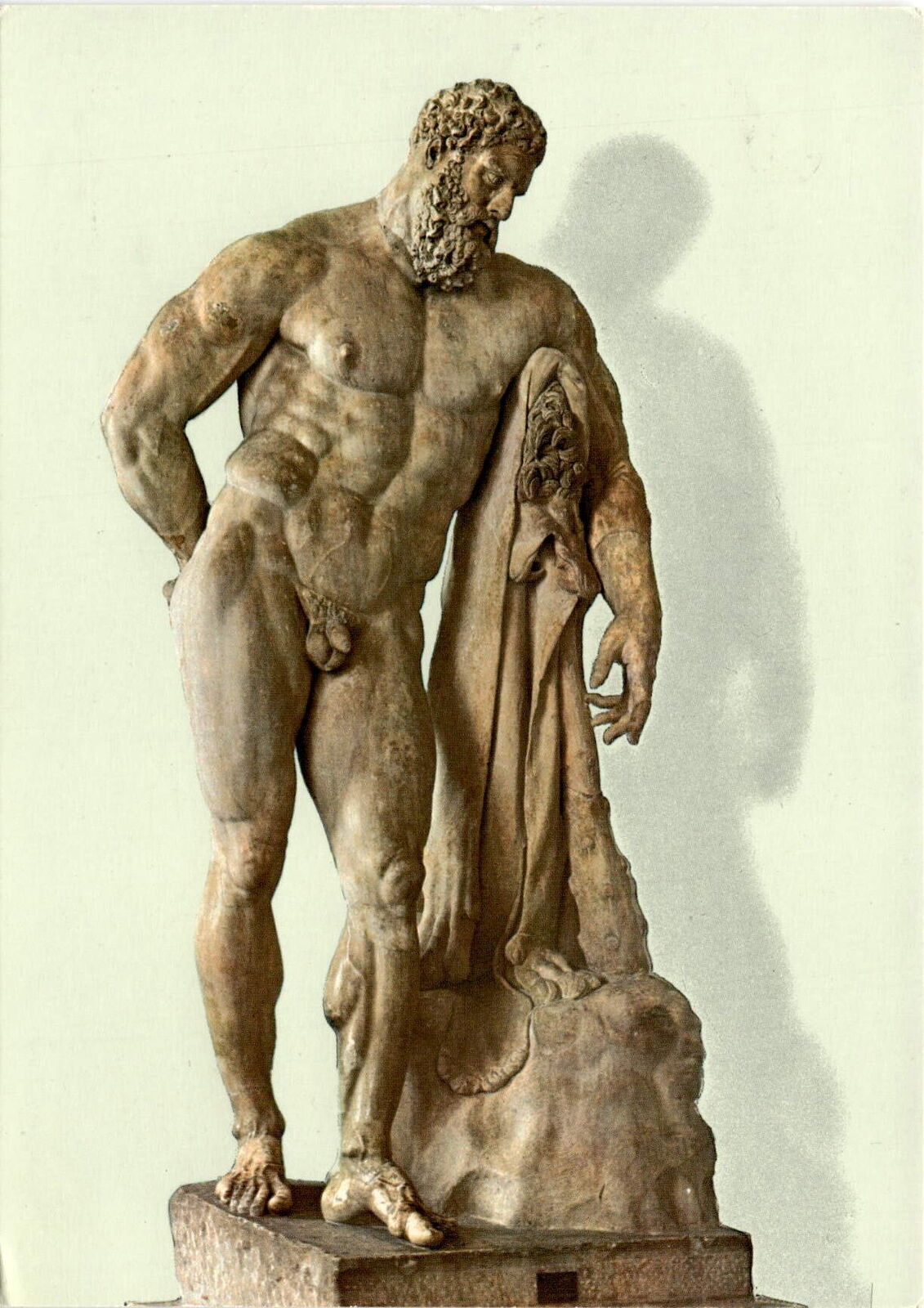 Ercole Farnese statue, Museo Archeologico Nazionale, Naples, Italy,  Postcard