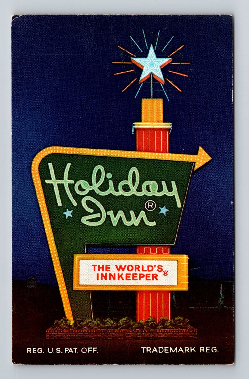 Augusta ME-Maine, Holiday Inn, Advertising, Antique Souvenir Vintage Postcard