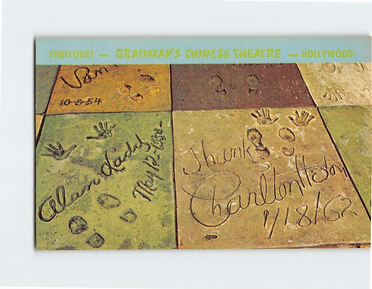 Postcard Footprint of the Stars Grauman's Chinese Theatre Hollywood CA USA