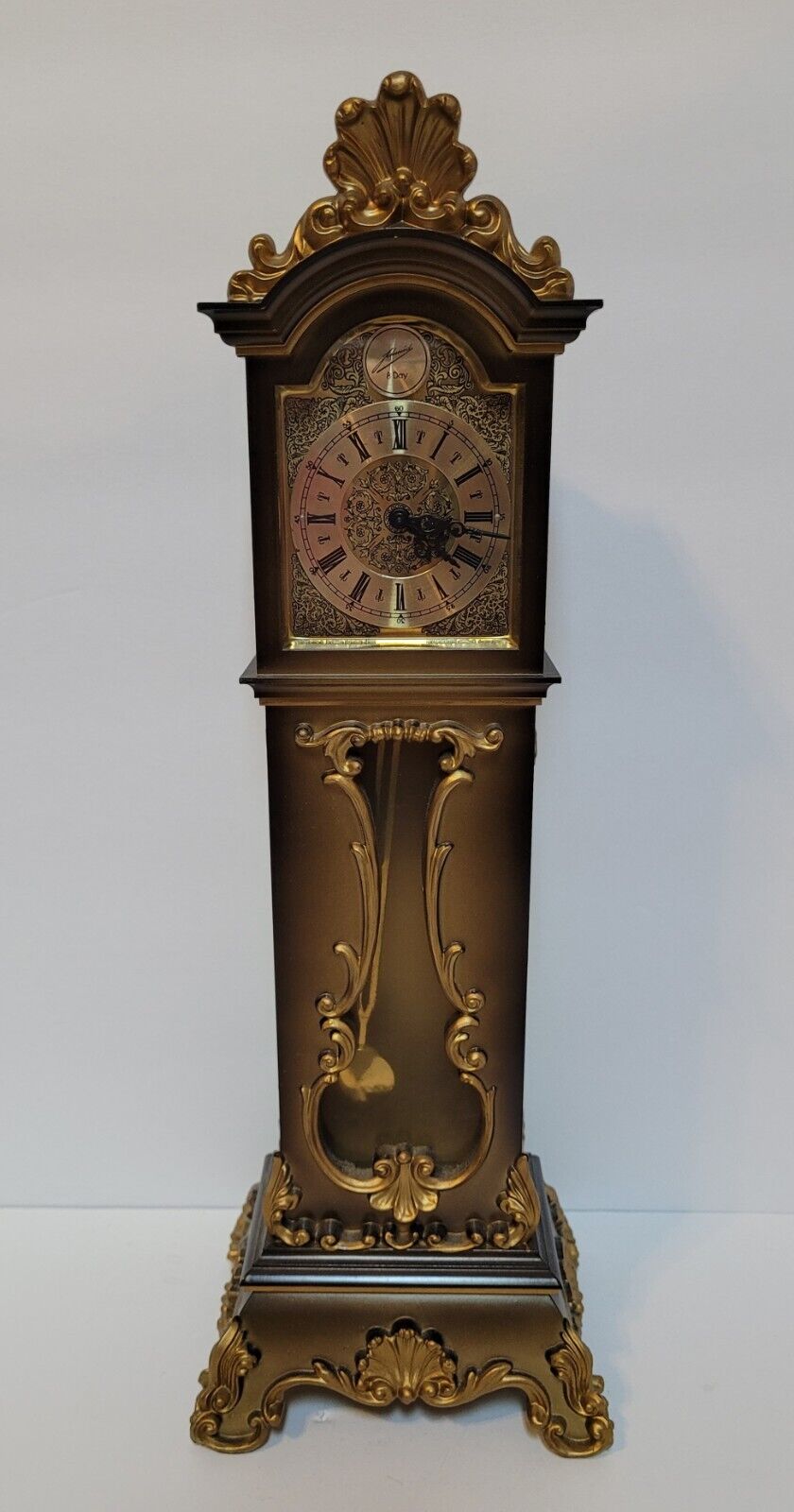 Vtg German SCHMID 8 Day Grandfather Clock W/ Swinging Pendulum ~ 1960\'s ~ Works