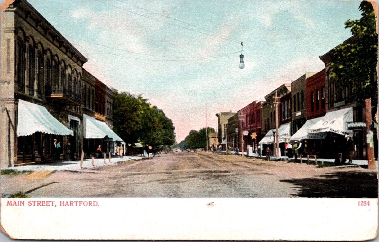 Postcard Main Street in Hartford, Connecticut