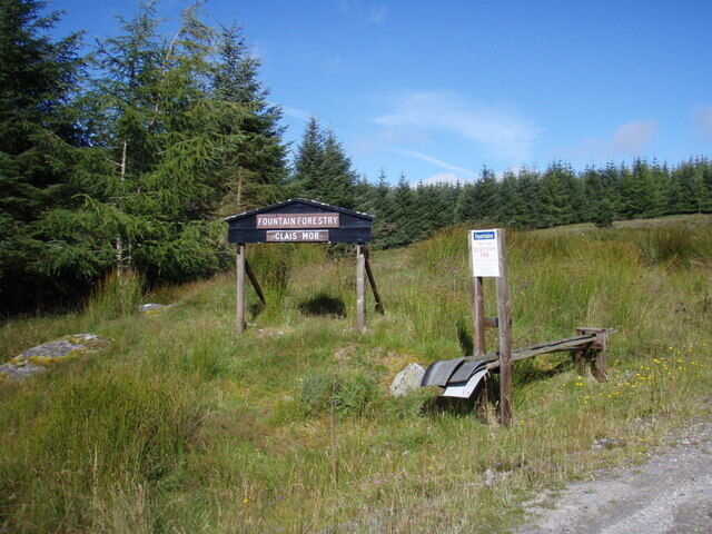 Photo 6x4 Entrance to Fountain Forestry Clais Mor Woods Loch Th\u00f9rnai c2007