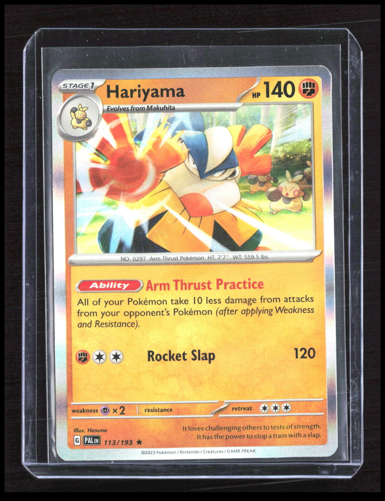 Hariyama 113/193 Holo SV02: Paldea Evolved Pokemon tcg CB-2-1-A-3