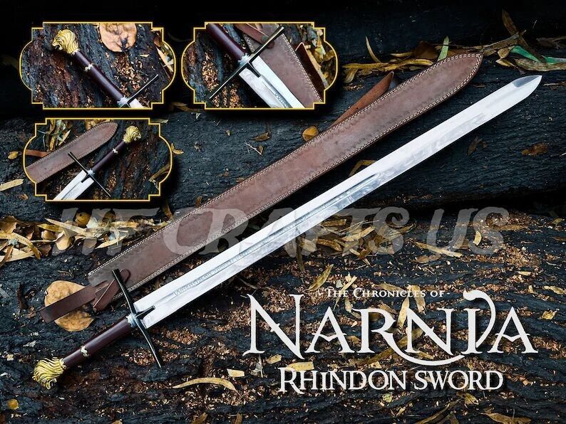 NARNIA CHRONICLES MOVIE PRINCE MEDIEVEAL SWORD REPLICA WITH INSCRIPTION & PLAQUE