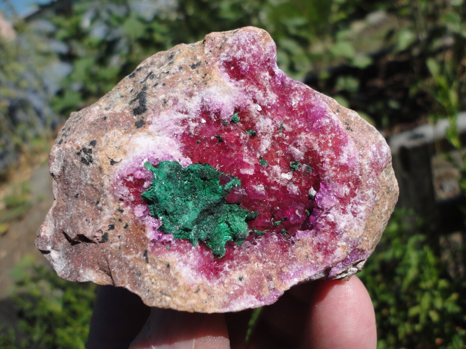 Malachite Fibrous Chatoyant on Ruby zoisite Raw Natural Cabinet Specimen 280gr