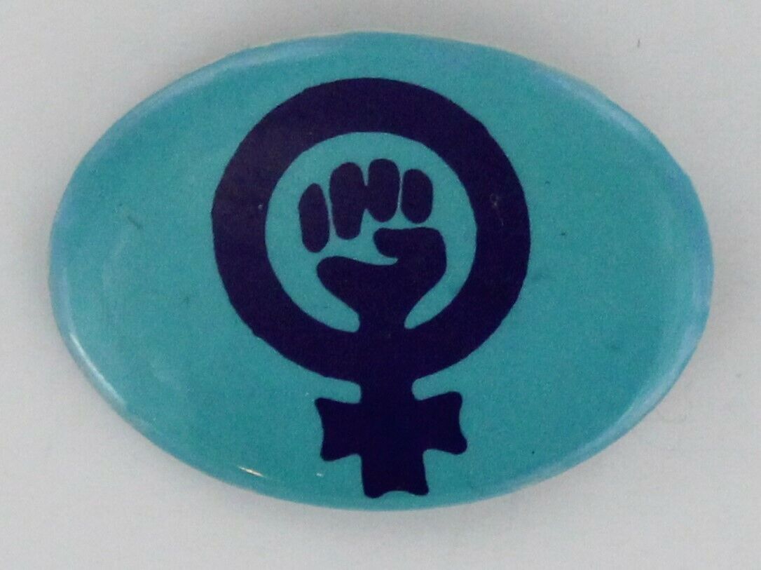Radical Feminist 1960 Women\'s Liberation Vintage Hippie Protest Oblong Pin P751