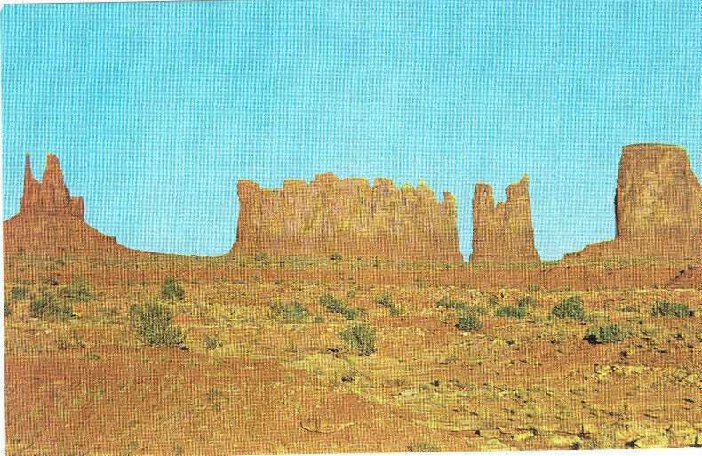 Monument Valley,Utah-Arizona Postcard Permian Triassic