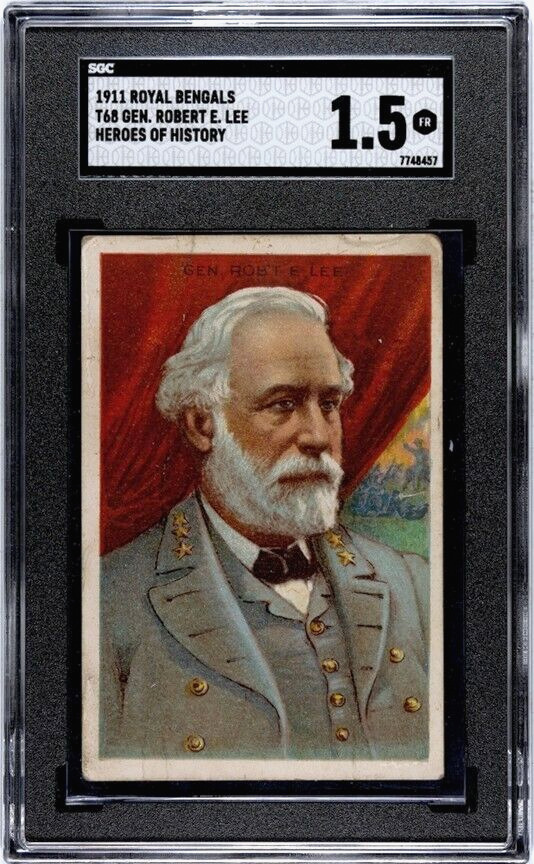 Robert E. Lee 1911 T68 Royal Bengals SGC 1.5 Heroes History Card Vintage Graded