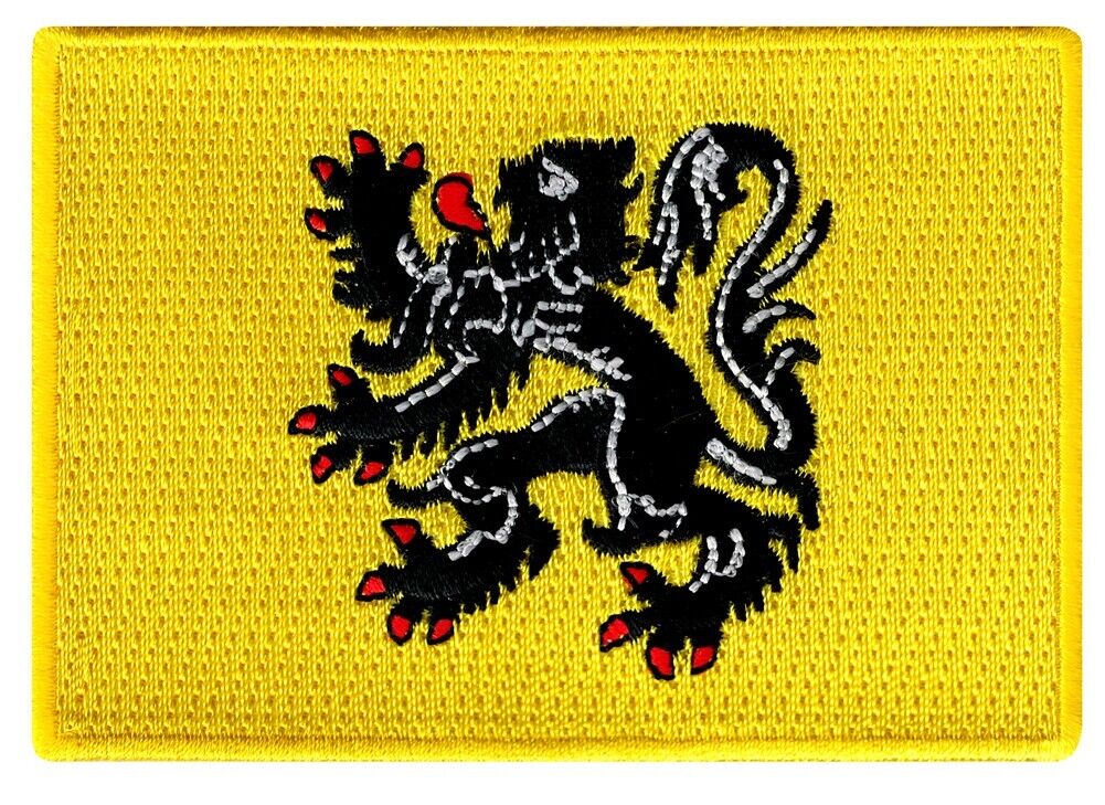 FLANDERS FLAG PATCH FLEMISH LION embroidered iron-on SOUVENIR BADGE BELGIUM new