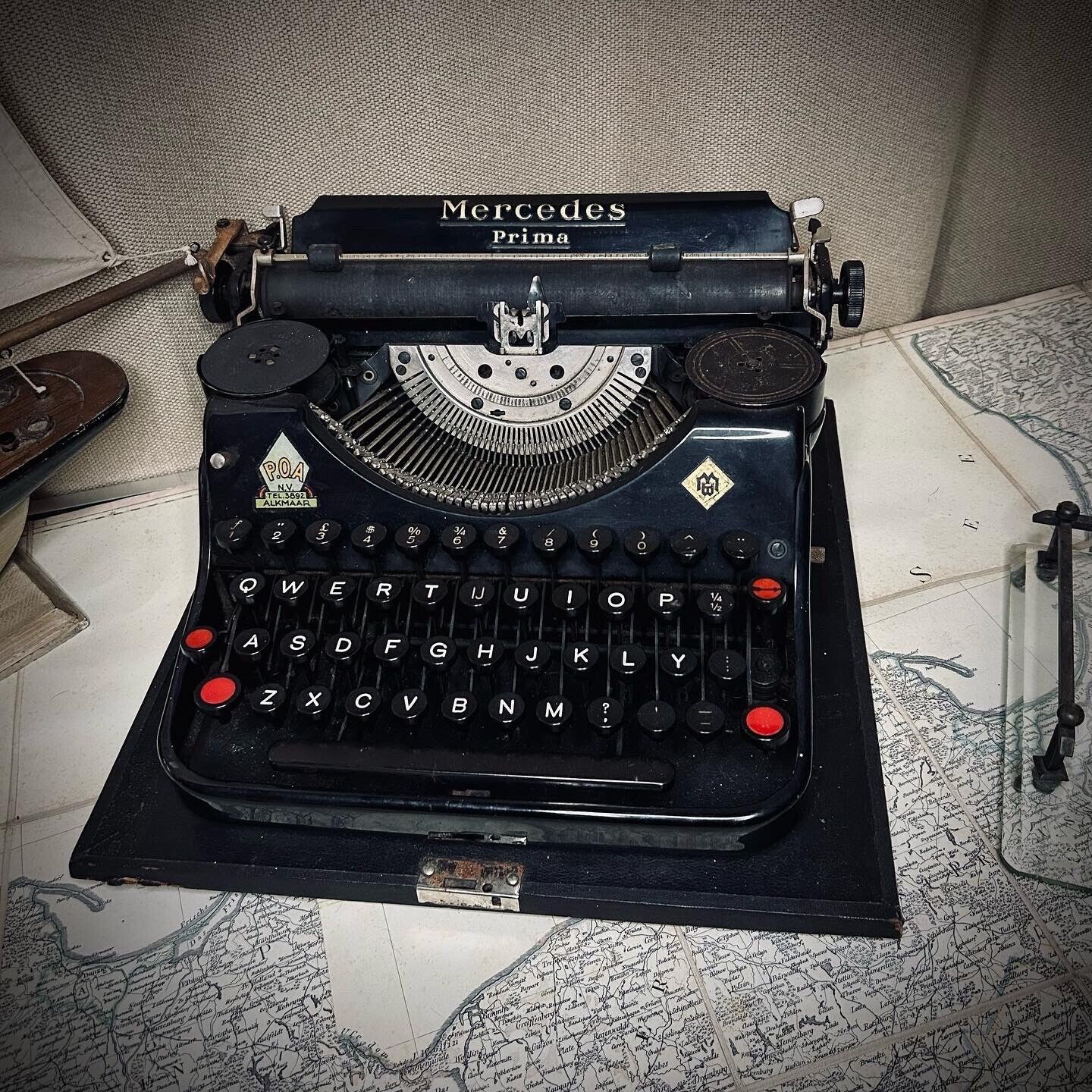 Rare Antique Mercedes Prima typing Machine, Untested.