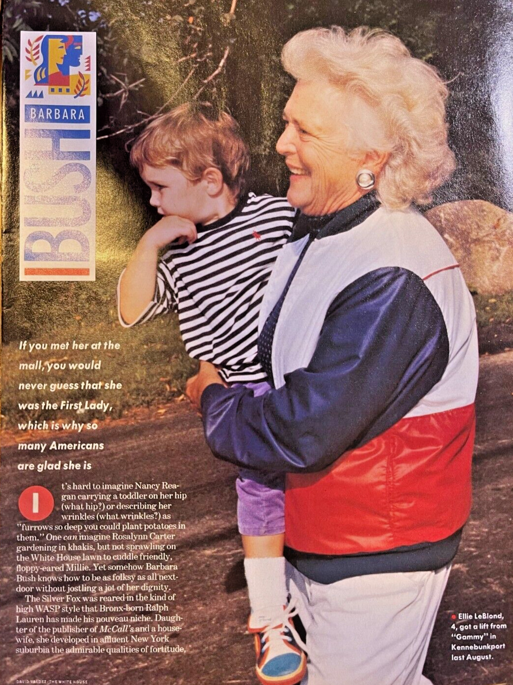 1990 First Lady Barbara Bush