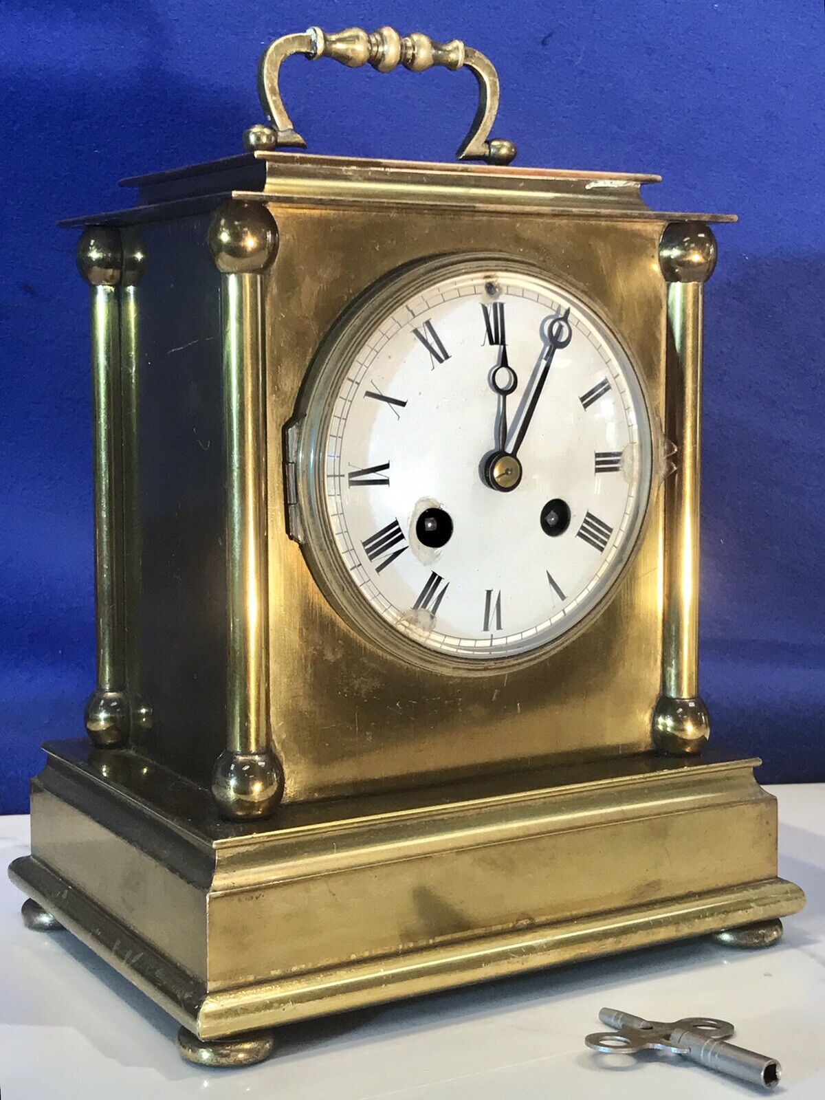 1825 ANTIQUE FRENCH JAPY FRERES STRIKES KEY WOUND,HEAVY GILT BRONZE CLOCK
